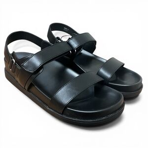 Dolce Vita Argyle Black Strappy Sandals Women’s 9 Platform Comfort Goth Chunky